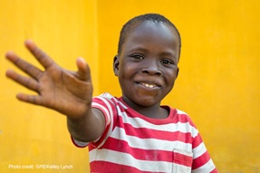 Young boy smiling, Sierra Leone