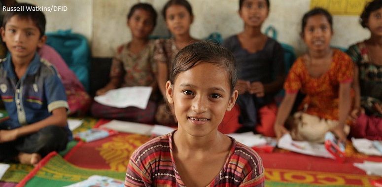 A young Rohingya refugee girl, Cox&rsquo;s Bazaar, Bangladesh